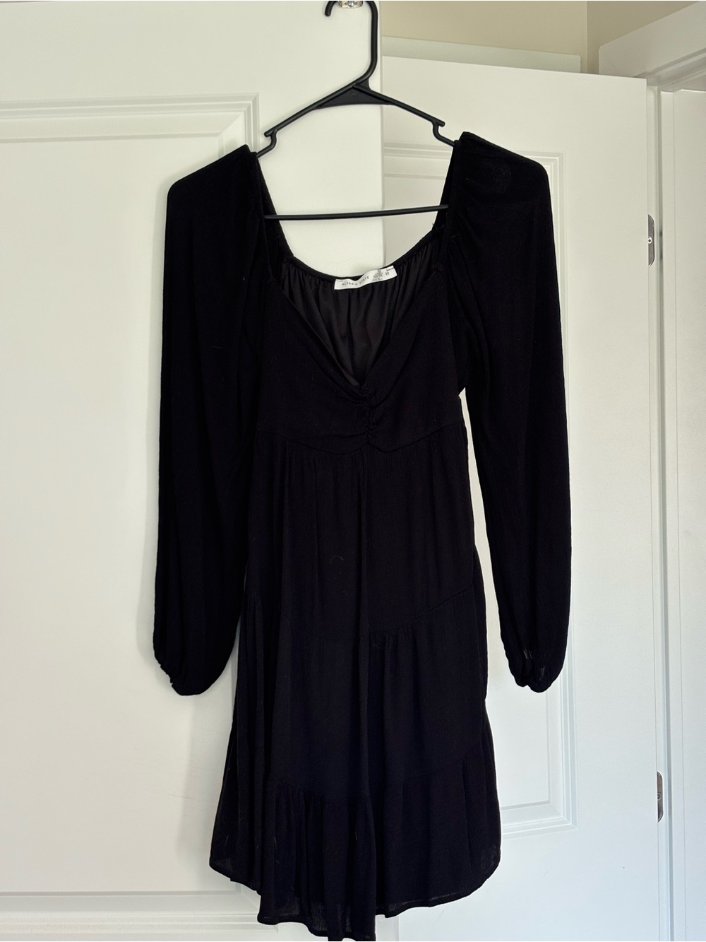 Altar'd State Black Long-Sleeve Mini Dress